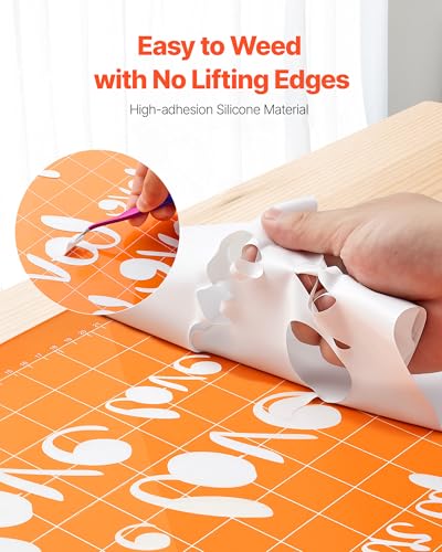 Image of VEVOR Heat Transfer Vinyl, 12 in x 25 ft, Glossy White HTV Iron on Vinyl Roll, Easy to Cut and Weed, Strong Adhesion, Compatible with Cutting Machines, for Various Materials, T-Shirts, Pillows, Hats
