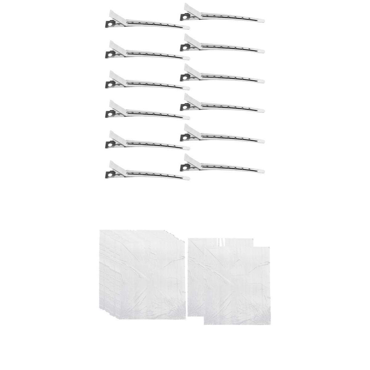 enakshi (label) 50x Hair Cutting Cape Gowns | Waterproof PE Hairdressing Capes for Men Women Kids | ClipClamp Set with 12 StainResistant Duck Clips | Salon & Home Use | Transparent Silver Fabric-picture-15