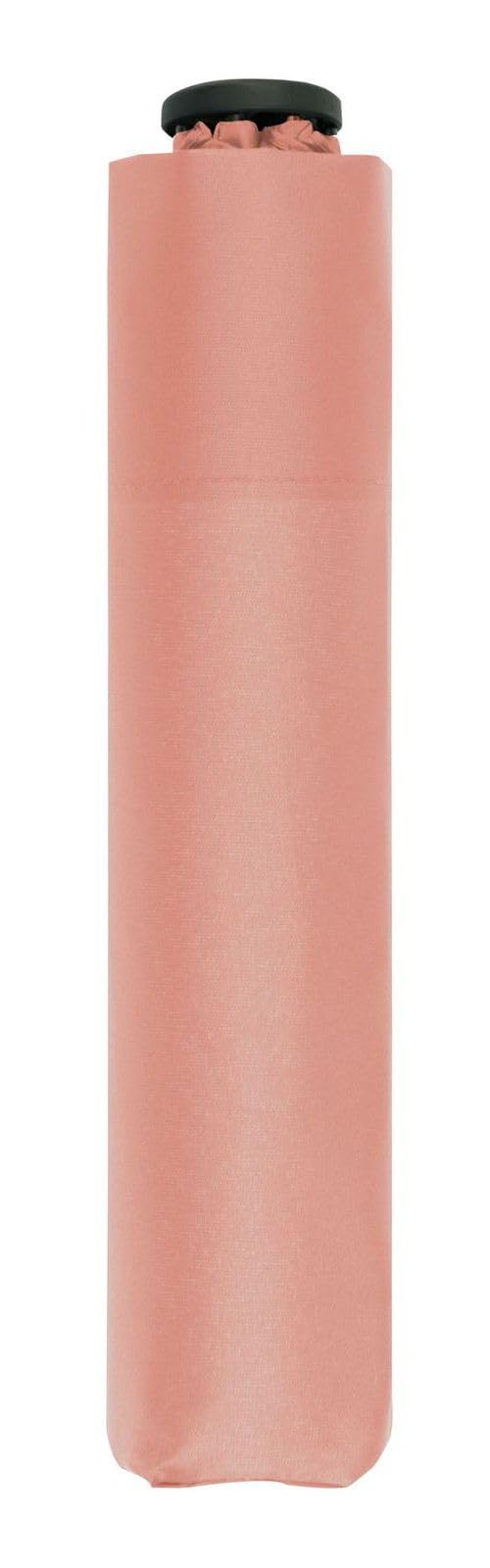 Doppler Regenschirm Zero Ultra Sun Mini Uni Solid Coral Pink/Black lachsfarben
