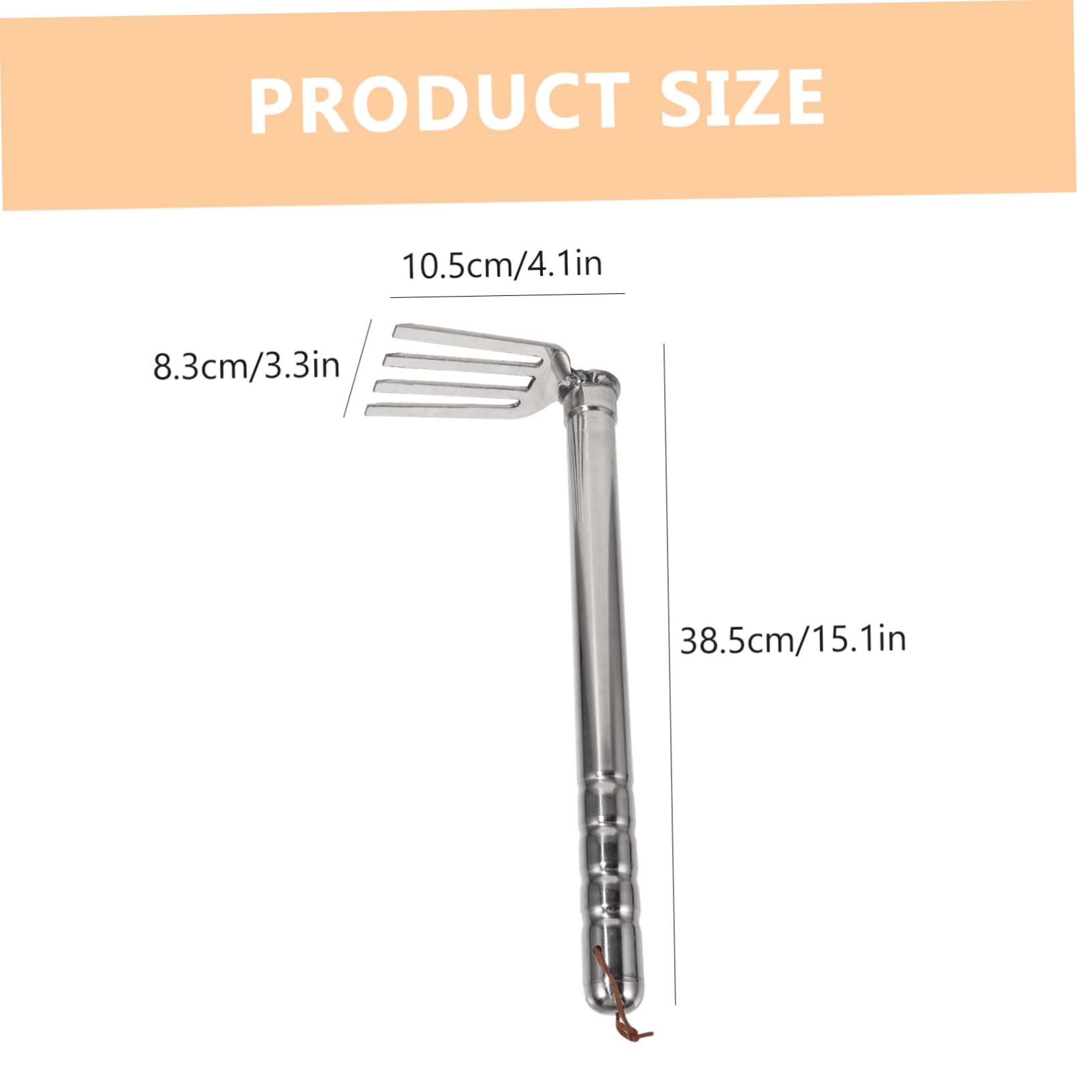 INOOMP Zappetta per Orto in Metallo Resistente Multifunzione per Ammorbidire Il Suolo e Diserbo, Attrezzo da Giardinaggio Manuale Professionale per Coltivazione a Mano