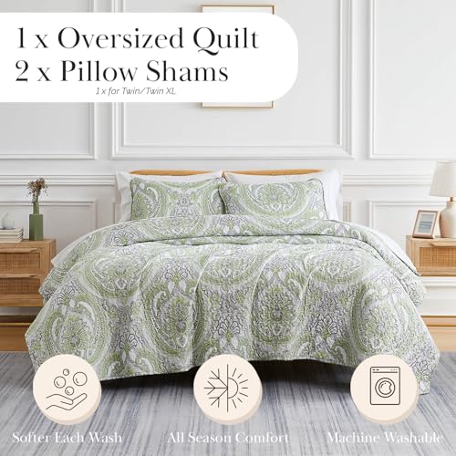 image for Southshore Fine Living, Inc. Farmhouse Bedding Quilt Set, Twin XL Cove