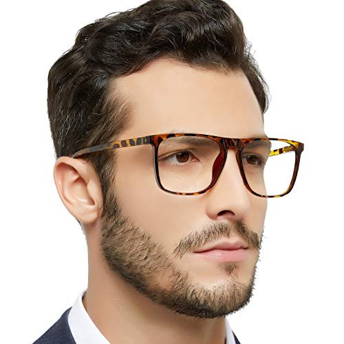 OCCI CHIARI Mens Reading Glasses 2.5 Durable Large Frame Reader for Men Rectangule Glasses for Reading Comfortable Metal Hinge (Yellow,250) - Image 3