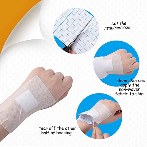 Image of Nuanchu 2 Rolls Non-Woven Cover Roll Stretch Tape 6 in X 10.94 Yard