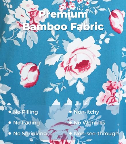 Image of NACHILA Pajamas for Women-Viscose Made from Bamboo, Sleeveless Pjs Tank Top Capri Pants Pajama Sets Cooling Sleepwear