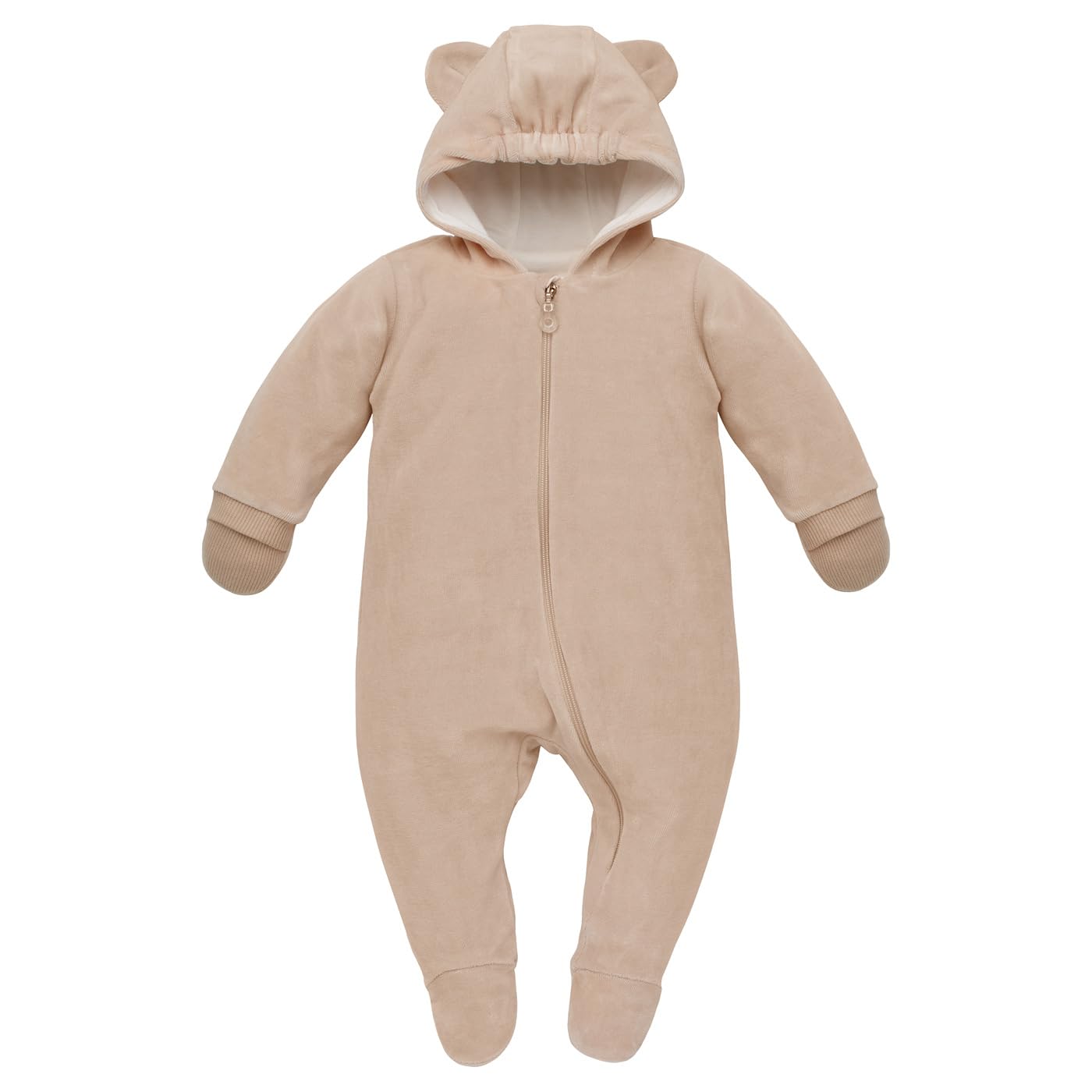 Pinokio Ciepły OVERAL Niemowlęta - chłopcy Pinokio Baby Warm Overall Hello, 80% Cotton, 20% Polyester Pink Velour, Girls Gr. 56-74 (1 w zestawie)