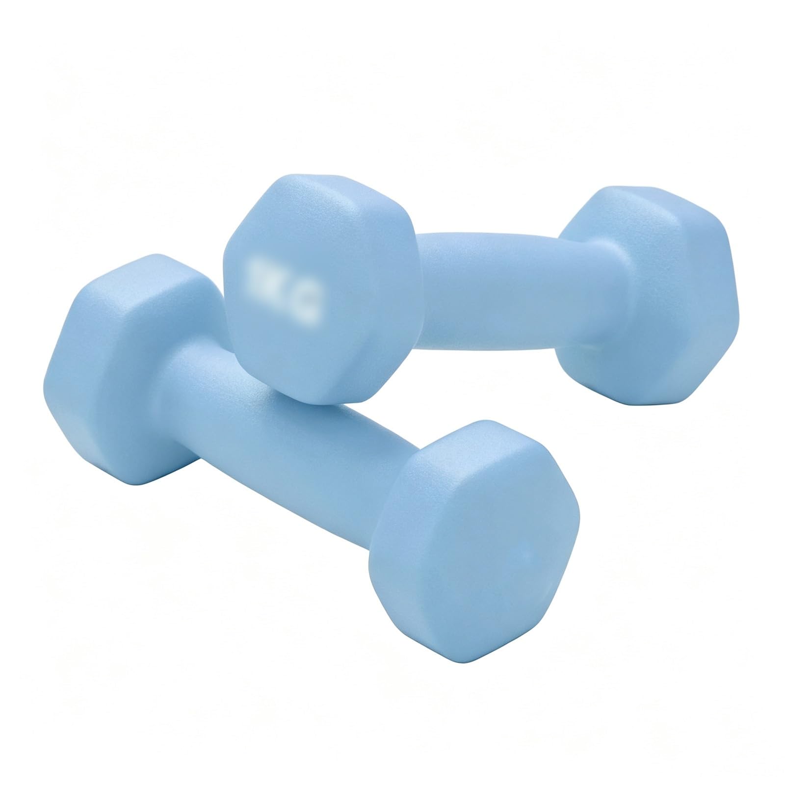 Mancuernas Hierro Fundido Vinílicas, Pesas a Mano Sólidas | Núcleo Hierro Sólido, Cubierta Vinilo Mate, Entrenamiento Superior y Cuerpo Completo en Casa(Blue,2kg/4.4lbx2)