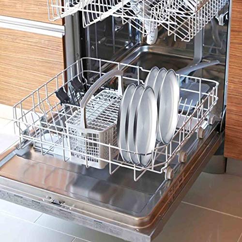 Teamfar Toddler Plates, 8 Inch Stainless Steel Kids Dinner Metal Plates, Round Serving Salad Plates For Camping Outdoor Party, Safe & Healthy, Sturdy & Heavy Duty, Dishwasher Safe – Set Of 6 #TOP6