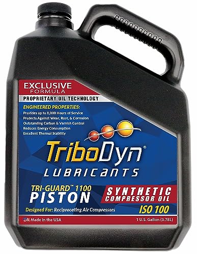 TriboDyn Tri-Guard 1100 ISO 100 Piston Non Detergent Synthetic Air Compressor Oil SAE 30 (1 Gallon)