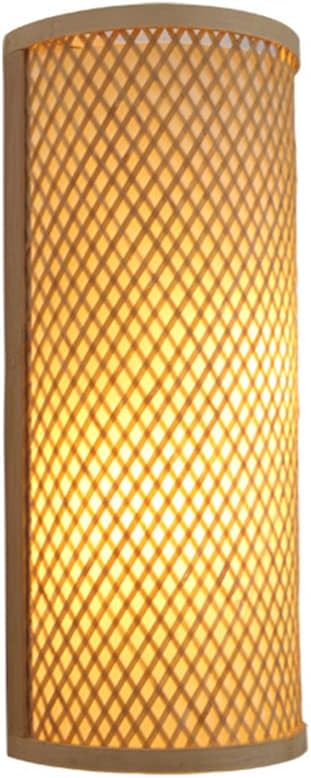 Rustic Rattan Wall Sconce 1- Lights Farmhouse Bamboo Sconce Wicker Wall Mount Light Bamboo Basket Lighting Fixture Living Room Dining Room Bedroom Hallway Sconce Lighting ,E26/E27 (B)