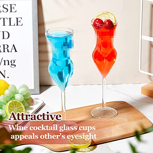 8 Pcs Fun Wine Glasses Body Wine Glass Body Shaped Cute Cocktail Glasses Cool Drinking Glasses Creative Cup Beauty Lady Woman Goblet Glass Glassware For Champagne Housewarming Bar Celebration Gift #TOP3
