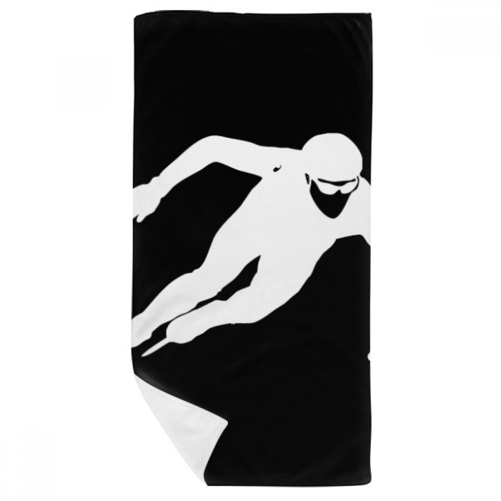 Serviette de bain patinage compacte douce contre la peau 35x70cm sport multicolore