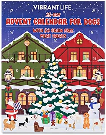 gse Vibrant Life 25 Day Advent Calendar for Dogs with 50 Grain Free Poultry Meat Treats ( 2 Pack )