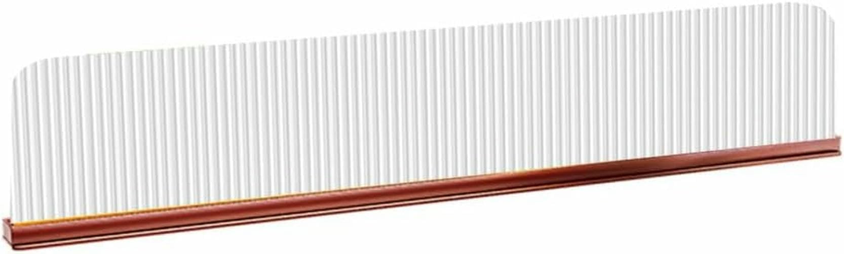 KLGFBDC Striped Glass Table Separator - Stainless Steel Dividers for Dining Areas, Restaurant Partitions & Office Countertops - Stylish Decorative for Aisles