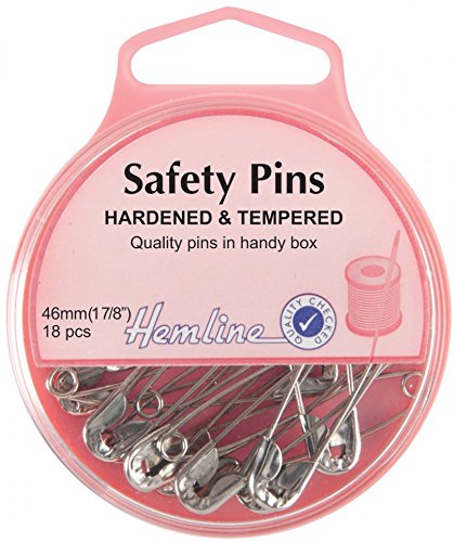 Hemline Nickel,Silver Safety Pins