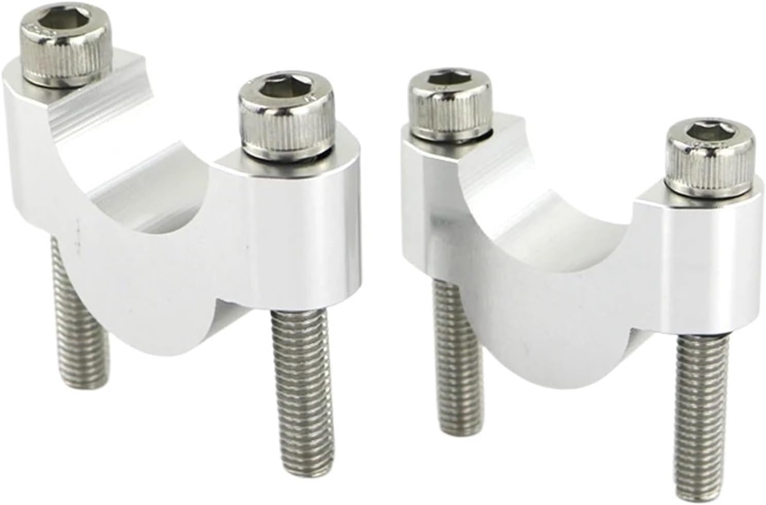 Hand Bar Riser For Suzuki For V-Strom 250 DL650 1000 DL1000 GN125 GN250 GN400 Handlebar Risers Fat Bar Riser Fit Motorcycle Handbar Rising(Silver Riser 20mm)