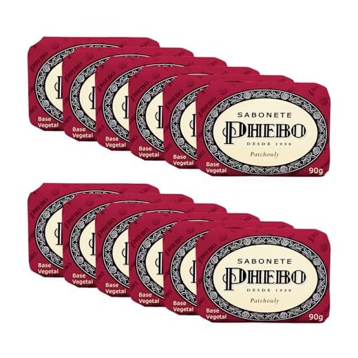 Phebo Sabonete, Patchouli, 90g, 12 Unidades
