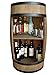 Produktbild weeco Bar im Stil eines Holzfasses, 81 cm, Barschrank, Holzfass, zur Aufbewahrung von Weinflaschen