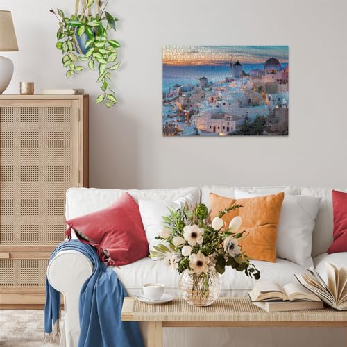 Puzzle 1000 pièces : Soirée à Santorin Ravensburger France - vue 10