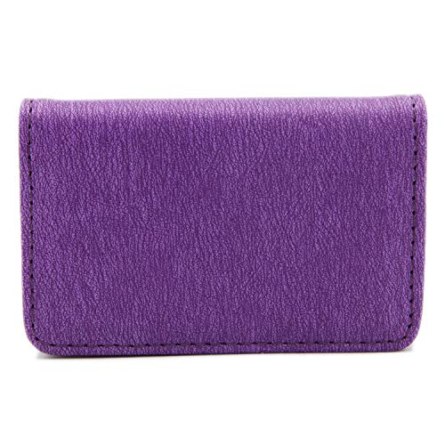 Image of RFID Blocking Wallet - Minimalist Leather Business Credit Card Holder - Purple2