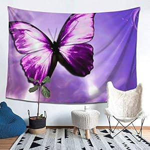 Beautiful Purple Butterfly Tapestry Wall Hanging 3d Printing
