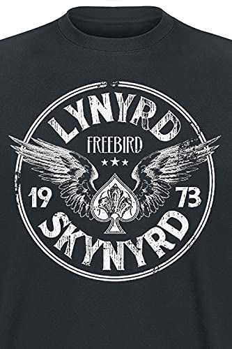 Lynyrd Skynyrd Black Freebird 73 Wings - Camiseta para Hombre, Color Negro, Negro, L