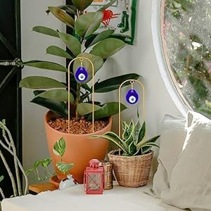 Plant Trellis for Climbing Plants indoor Evil Eye Decorations Mini Metal Houseplant Climber Support for Potted Plants Trellis Metal Yard Art Garden Stakes Decorative Indoor Outdoor 2 Pack Ivy Plant Trellis for Climbing Plants indoor Evil Eye Decorations Mini Metal Houseplant Climber Support for Potted Plants Trellis Metal Yard Art Garden Stakes Decorative Indoor Outdoor 2 Pack Ivy