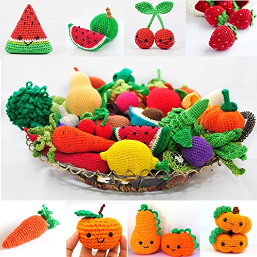 Image of Yarn for Crocheting and Knitting Green Red Orange Cotton Crochet Knitting Yarn for Beginners with Easy-to-See Stitches Cotton-Nylon Blend Easy Yarn for Beginners Crochet Kit(3x50g)