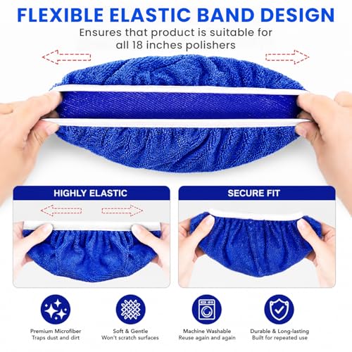 Image of Zureni 4 ft Microfiber Flat Mop with Long Adjustable Telescopic Handle Replaceable Wet and Dry 360 Degree Floor Pocha Cleaning Tool for Home and Kitchen (18 inch Head and 3 Extra Refill, Blue)