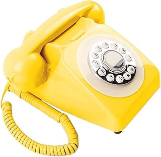 Audio Guest Book Wedding Phone with Rotation Dial, Fashion Desk Phone Wired Landline Telephone, Wedding Guest Book Ideas Telephone Record Customized Audio Message with Guest Book