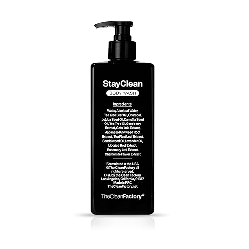 Miniatura 2 de The Clean Factory StayClean Gel de baño para hombre con tecnología hidratante StayClean las 24 horas. Árbol de té de carbón activado y aloe. Jabón