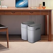 2.2 Gallon/8.3 L Kitchen Trash Can with Lid, Garbage Can with Touch-Free Lid, Cute Trash Can Automatic Trash Can Bathroom Trash Can with Lid, Motion Sensor Trash Can Waterproof Trash Bin