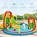 Costzon Inflatable Water Slide, 16x14FT Kids Mega Waterslides for Outdoor with Dual Slides&Climbing for Racing Fun, Large Splash Pool, Blow up Water Slides for Big Kids and Adults Backyard Party Gifts