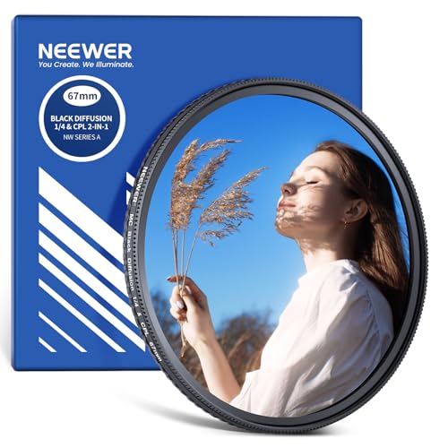 Filtre CPL avec diffusion noire 1/4 et filtre à effet de brume rêveuse pour vidéo