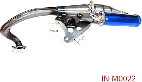 Miniatura 2 de Tubo de escape de alto rendimiento para Yamaha Breeze Jog 50 50cc 2 tiempos scooter ciclomotor Minarelli motor 1E40QMB 1PE40QMB