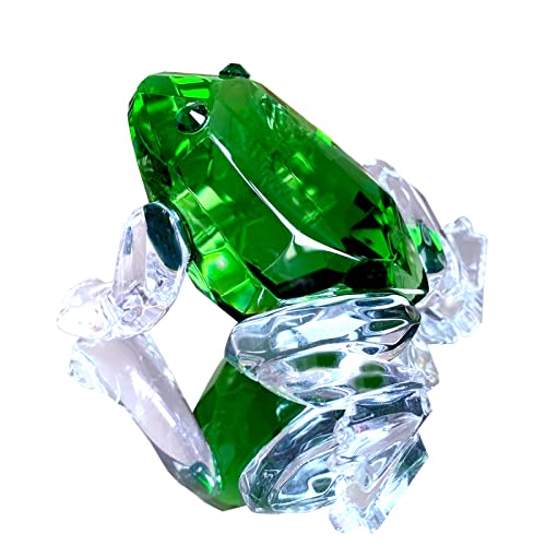 12 Types Lucky Christmas Gift Crystal Glass Animal Figurines Craft Crystal Vivid Paperweight Home Table Fish Tank Decor Love,Frog #TOP2