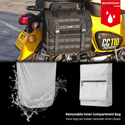 Rhinowalk Alforjes de motocicleta, alforjes à prova d'água, liberação rápida de 13 L, bolsa de pend