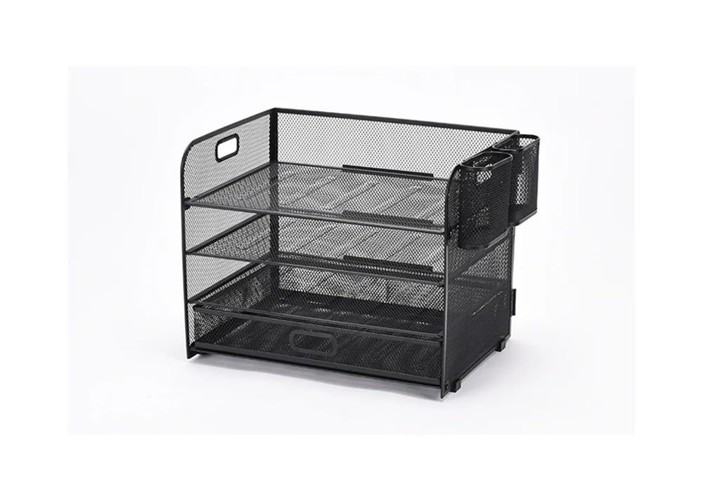 File Organiser Metal Four-layer File Rack Multifunctional Removable Office Desktop Data Storage Tray