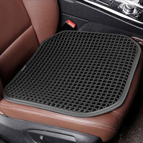 DUYUNCHEN Cool and Breathable 3D air MESH car seat Cushion for Summer, Universal Ventilated Comfortable seat pad, Suitable for sedans, Vans, Pickup Trucks, and SUVs (Black seat cushion-1PCS)
