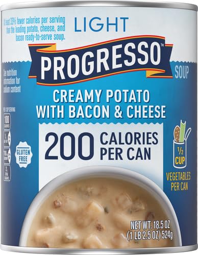 Image of Progresso Light, Creamy Potato With Bacon & Cheese Canned Soup, Gluten Free, 18.5 oz. (Pack of 2)