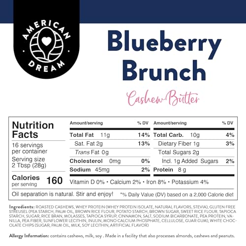American Dream Nut Butter – Gluten-Free Blueberry Brunch Cashew Butter