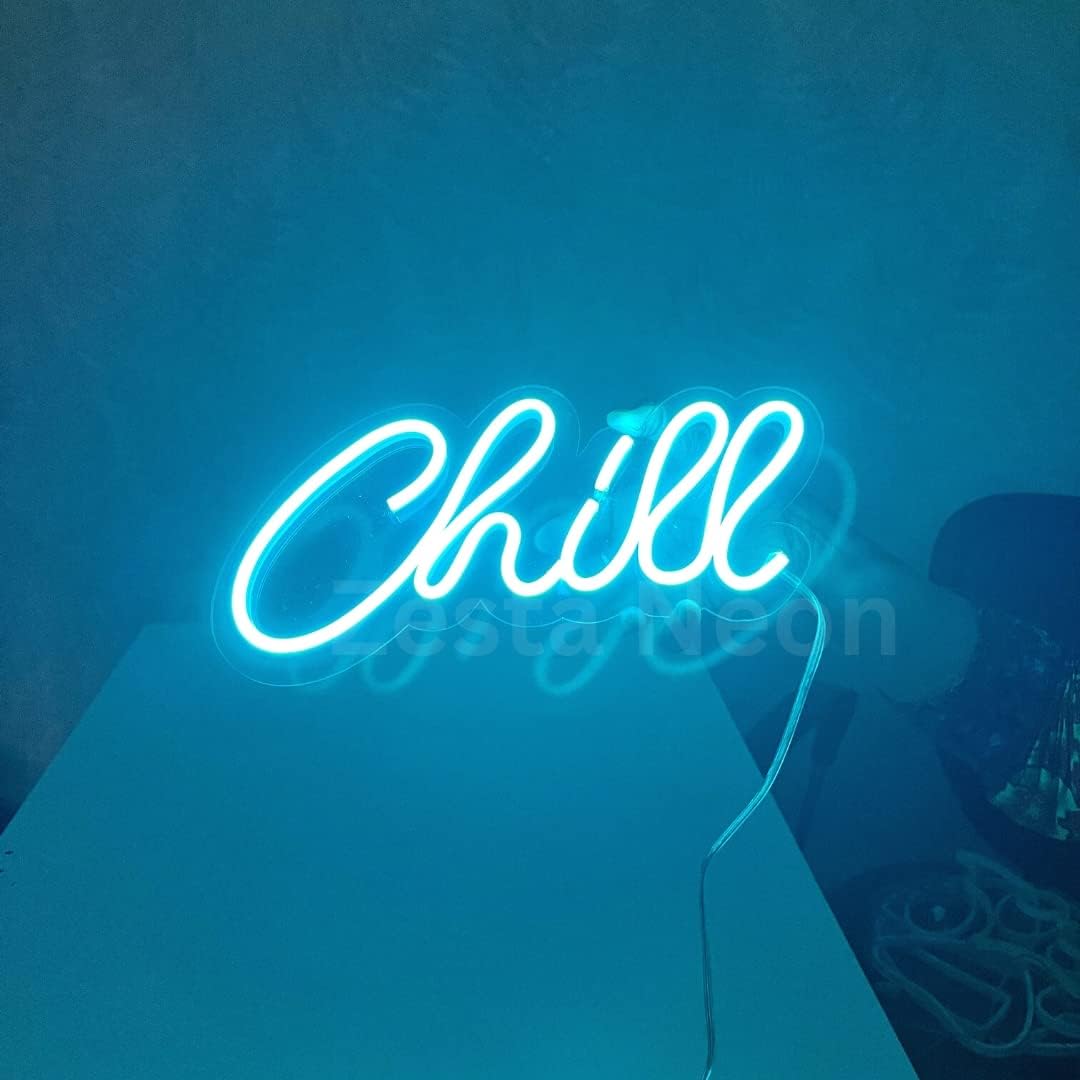 Zesta Neon Sign Board LED Neon Light | Neon Lights for Room Bedroom Decor | Good Vibes Wall Aesthetic | LED Signs for Room Decoration, Logo Light Display