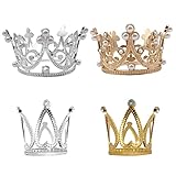 deko krone für blumen 【Ausreichende Mengen】Paket enthält: 4 x Krone Kuchen Topper, 2 x Gold und 2 x Silber. Klein in der Größe und leicht im Gewicht, werden sie nicht Ihr Gebäck zusammenbrechen. Für alle Ihre Bedürfnisse.