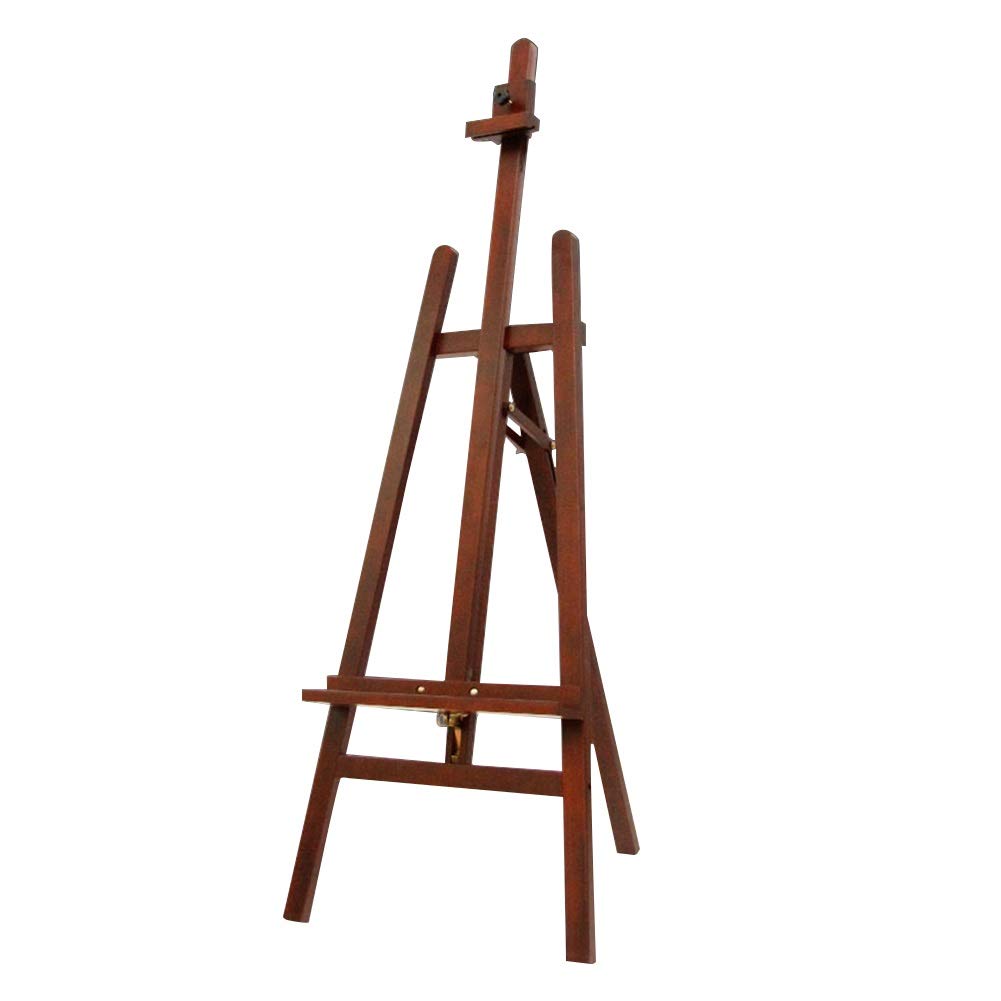 WDSOPK Beechwood Advertising Display Stand Whiteboard Easels for Painting Picture Frames(Brown Easel)