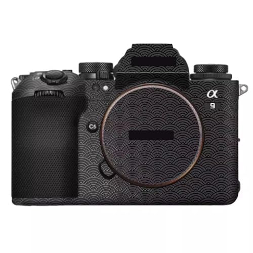 A9 III 傷防止カメラステッカー コートラップ 保護フィルム ボディプロテクター スキンカバー に適合する Sony Alpha 9 III ILCE-9M3 α9III A9M3用(縁起の良い雲 ブラック)