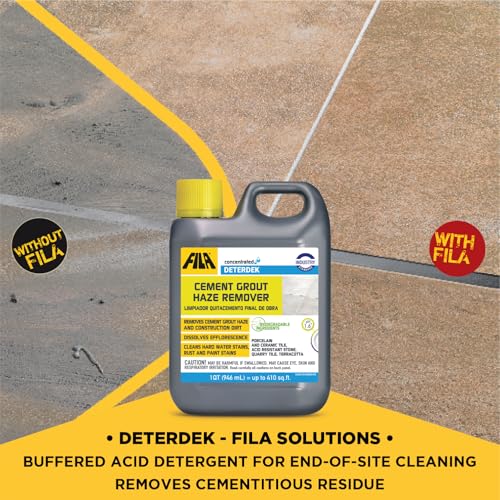 FILA Surface Care Solutions DETERDEK Cementitious Grout Haze Remover, Effective Against Rust Stain, 1 QT - Image 5