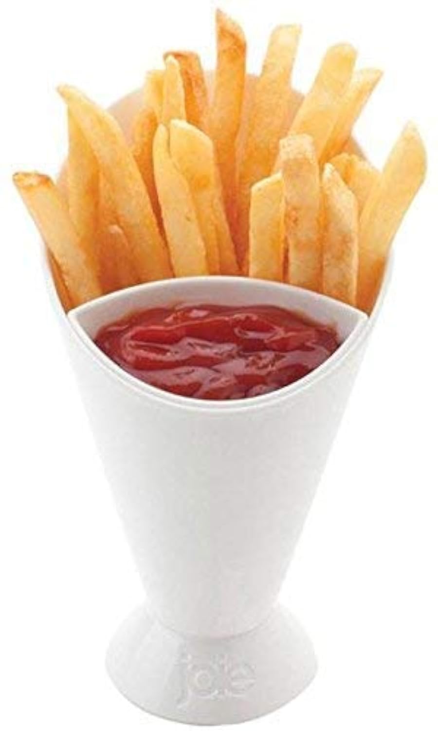 QUIRK BOX Cone Dipping Cups for French Fries and Veggies - White