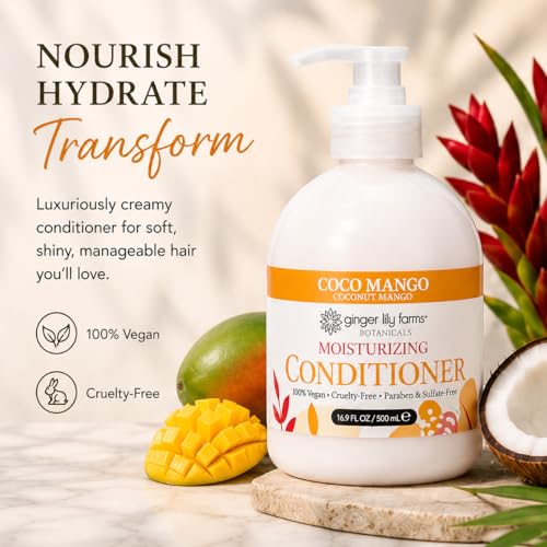 Image of Ginger Lily Farms Botanicals Conditioner, 16.9oz, Coco Mango