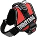 ALBCORP Reflective Therapy Dog Vest Harness, Woven Polyester & Nylon, Adjustable Service Animal Jacket, with 2 Hook and Loop Therapy Dog Removable Patches (S 20" - 27" Girth, Red)