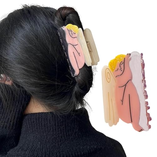 Pince à cheveux ange en acétate premium et finition haute joaillerie