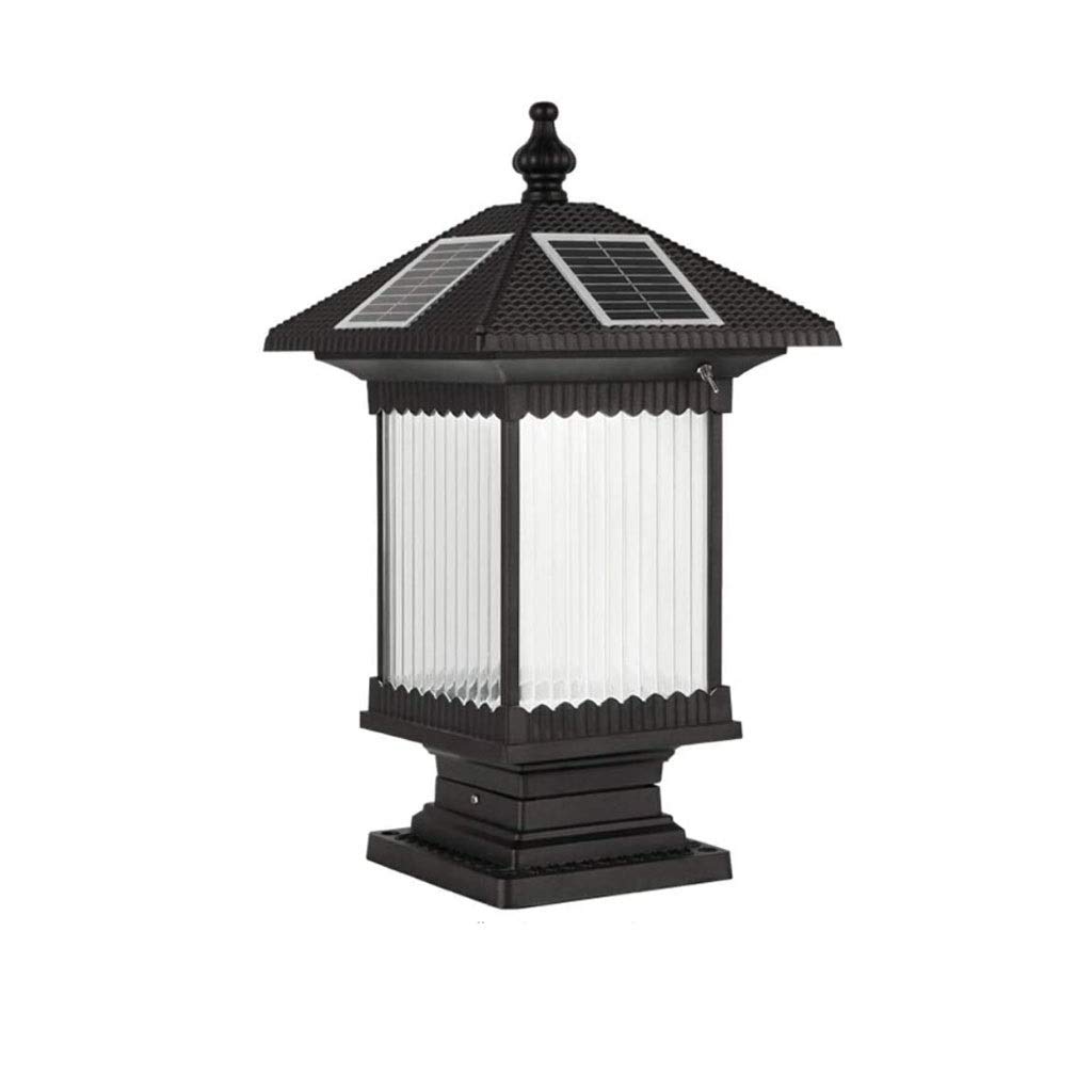 VDOQTLJT Courtyard Light Street Outdoor Pillar Solar Waterproof Wall Lamp Aluminum Retro Garden Column Headlights